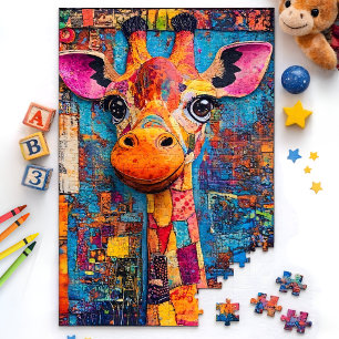 Cute Colorful Giraffe Jigsaw Puzzle