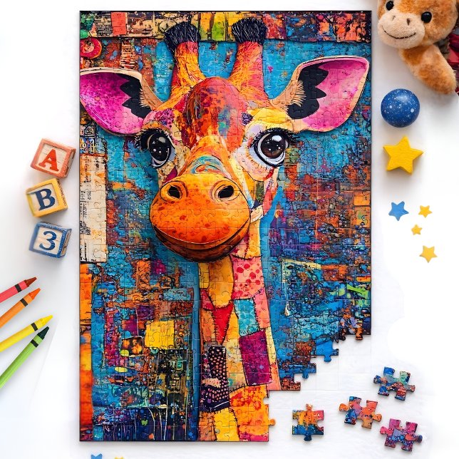 Cute Colorful Giraffe Jigsaw Puzzle (Creator Uploaded)