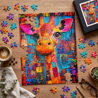 Cute Colorful Giraffe Jigsaw Puzzle