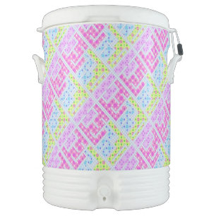 Cute colorful girly geometric graffiti patterns beverage cooler