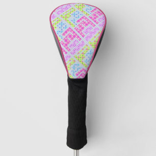 Cute colorful girly geometric graffiti patterns golf head cover
