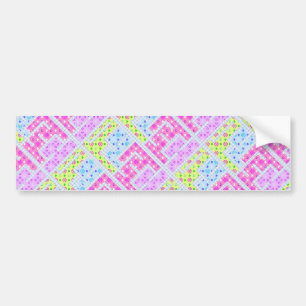 Cute colorful girly geometric graffiti patterns li bumper sticker