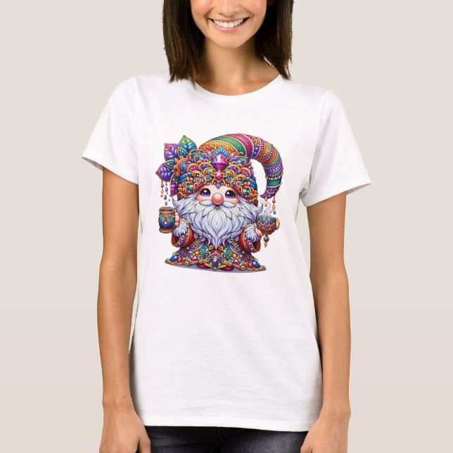 Cute Colorful Gnome T-Shirt (Front)