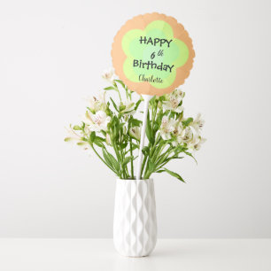 Cute colorful Gradient daisy flower Birthday name Balloon