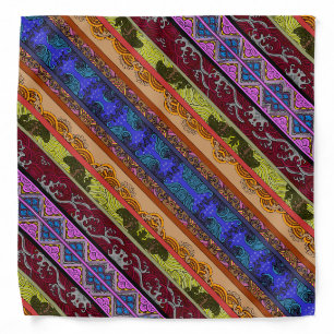 Cute colorful hand drawing bandana