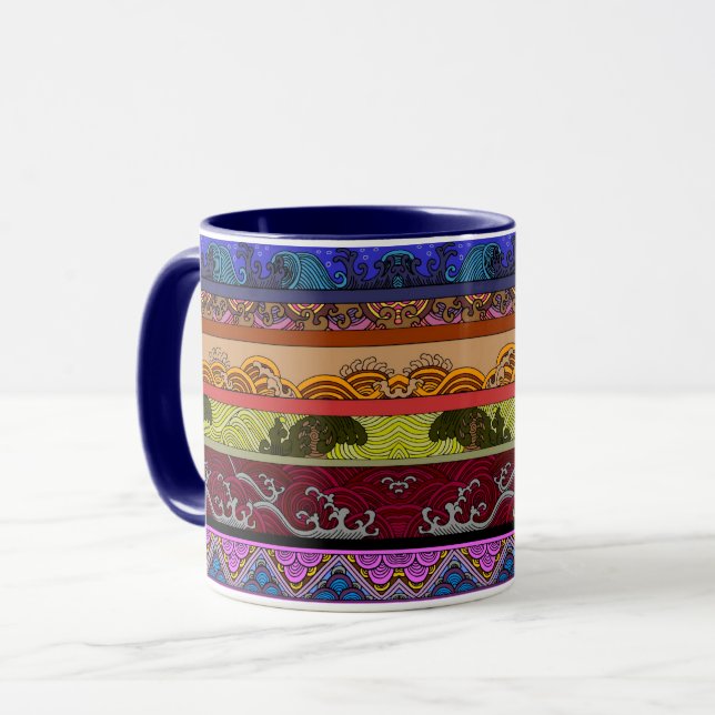 Cute colorful hand drawing  mug (Front Left)