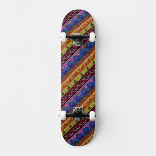 Cute colorful hand drawing skateboard