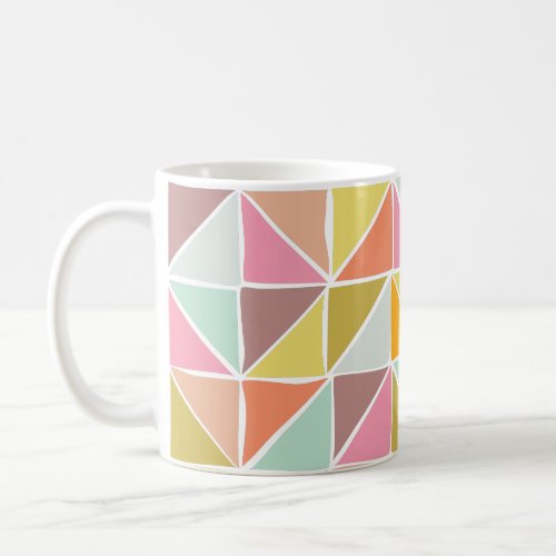 Cute Colorful Hand Drawn Geometric Pattern Coffee Mug