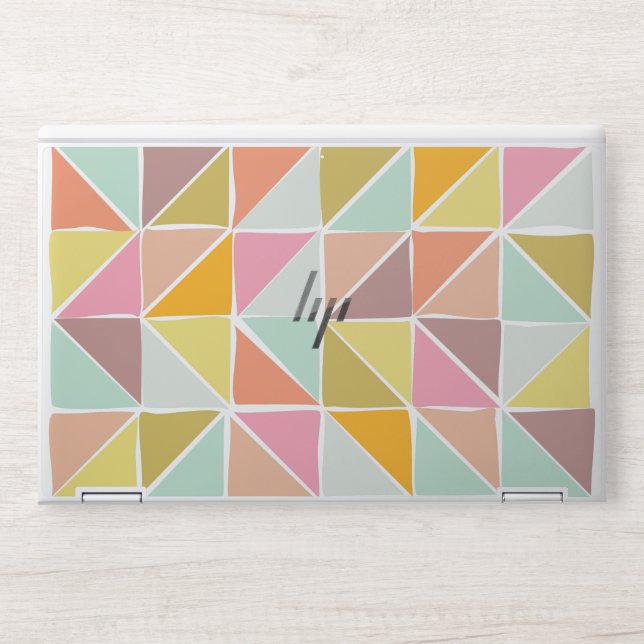 Cute Colorful Hand Drawn Geometric Pattern HP Laptop Skin (Front)
