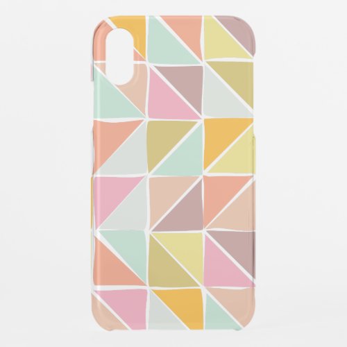 Cute Colorful Hand Drawn Geometric Pattern iPhone XR Case