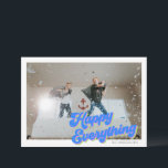 Cute Colorful Happy Everything Typography Photo Holiday Card<br><div class="desc">Cute Colorful Happy Everything Typography Photo Holiday Card</div>