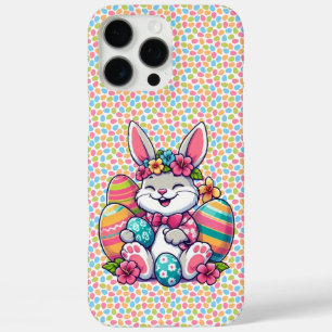 Cute, & colorful Hawaiian/tropical Easter bunny iPhone 16 Pro Max Case