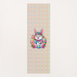 Cute,  & colorful Hawaiian/tropical Easter bunny Yoga Mat