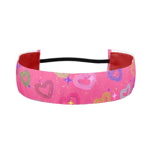 Cute Colorful Heart Athletic Headband