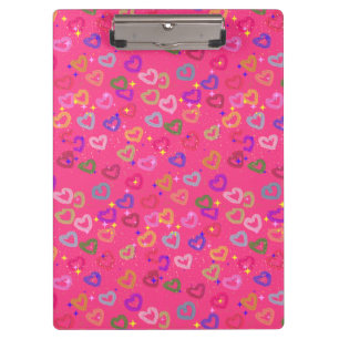 Cute Colorful Heart Clipboard