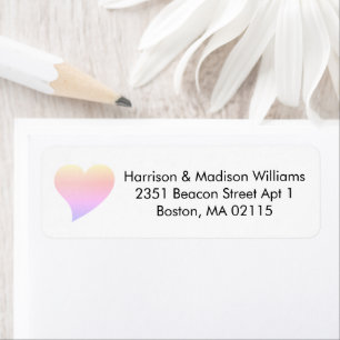 Cute colorful heart custom Return Address Label