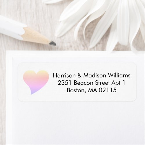 Cute colorful heart custom Return Address Label
