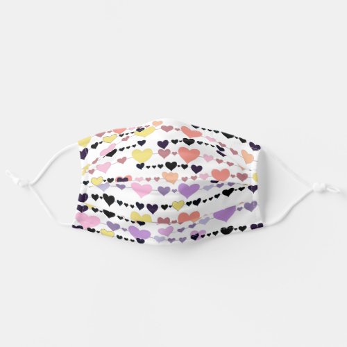 Cute Colorful Heart On Wire Pattern Face Mask