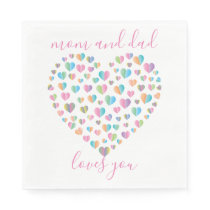 Cute Colorful Heart Pattern Napkins