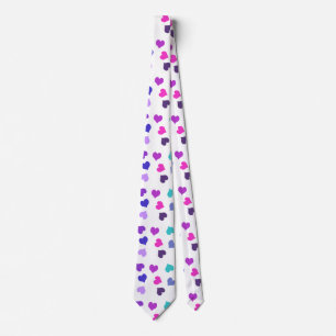 Cute colorful hearts neck tie