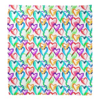 Cute colorful hearts pattern