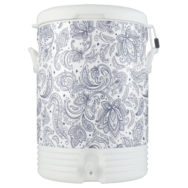 Cute colorful hearts pattern beverage cooler (Front)
