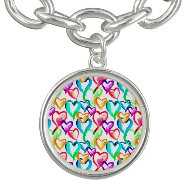 Cute colorful hearts pattern bracelet (Design)