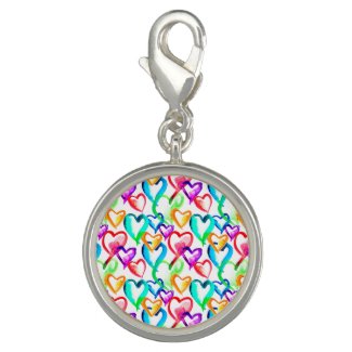 Cute colorful hearts pattern