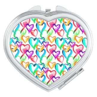 Cute colorful hearts pattern