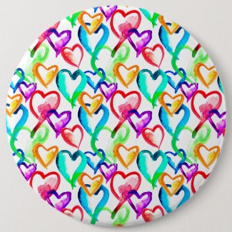Cute colorful hearts pattern