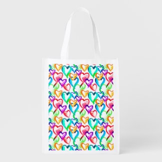 Cute colorful hearts pattern