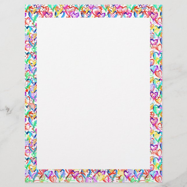 Cute colorful hearts patterns (Front)