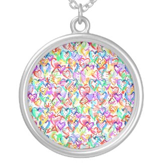 Cute colorful hearts patterns