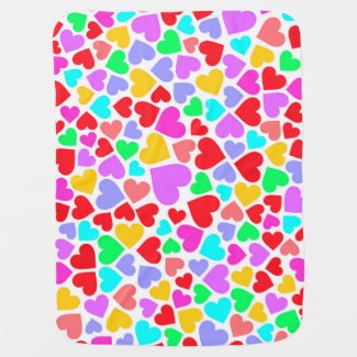 Cute colorful hearts patterns
