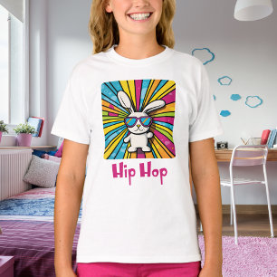 Cute Colorful Hip Hop Easter Bunny with Sunglasses T-Shirt