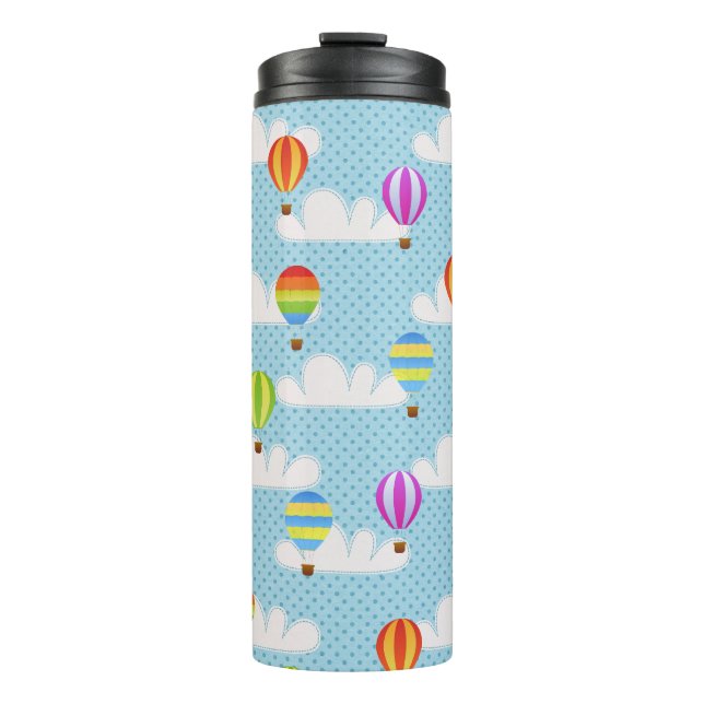 Cute Colorful Hot Air Balloons Pattern Thermal Tumbler (Front)