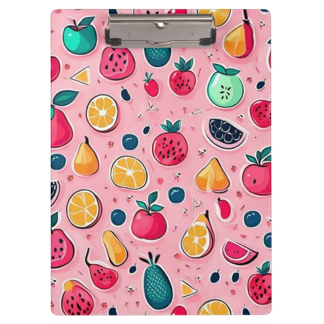 Cute colorful ice cream cones  clipboard (Front)
