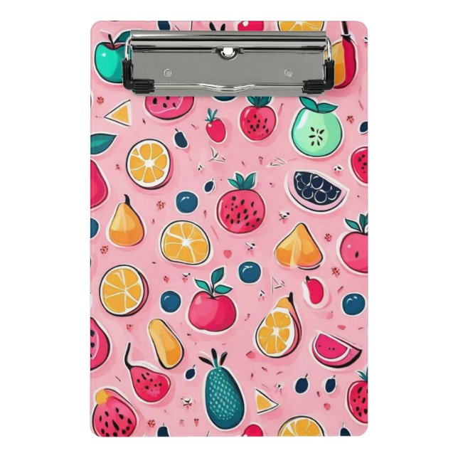 Cute colorful ice cream cones  mini clipboard (Front)