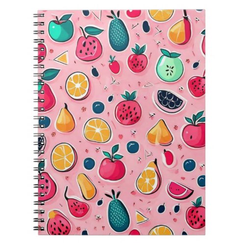 Cute colorful ice cream cones  notebook
