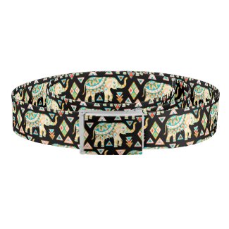 Cute colorful indian elephants pattern