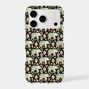 Cute colorful indian elephants pattern iPhone 17 pro case
