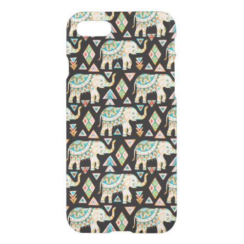 Cute colorful indian elephants pattern iPhone SE87 case