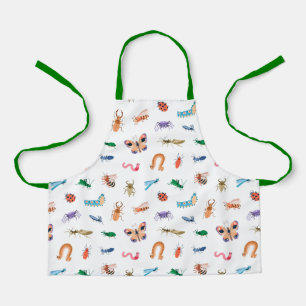 Cute Colorful Insect Pattern Apron