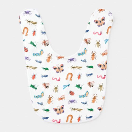 Cute Colorful Insect Pattern Baby Bib