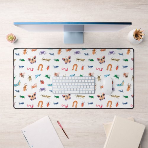 Cute Colorful Insect Pattern Desk Mat