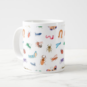 Cute Colorful Insect Pattern Giant Coffee Mug