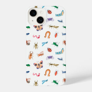 Cute Colorful Insect Pattern iPhone 14 Case