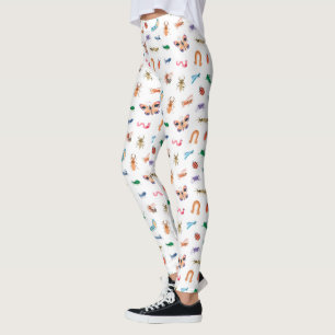 Cute Colorful Insect Pattern Leggings