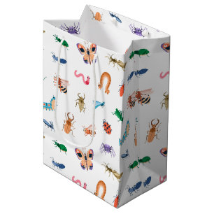 Cute Colorful Insect Pattern Medium Gift Bag