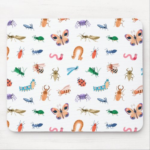 Cute Colorful Insect Pattern Mouse Pad